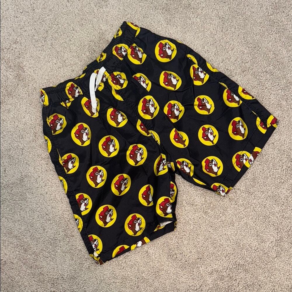 Buc-ee's 2025 Black Logo Swim Shorts Trunks Swimsuit Youth Large